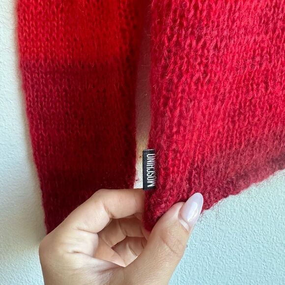 Moschino Monhair Ombre Long Sleeve Knit Fuzzy Sweater Size XS? Y2K Sustainable - Picture 3 of 7